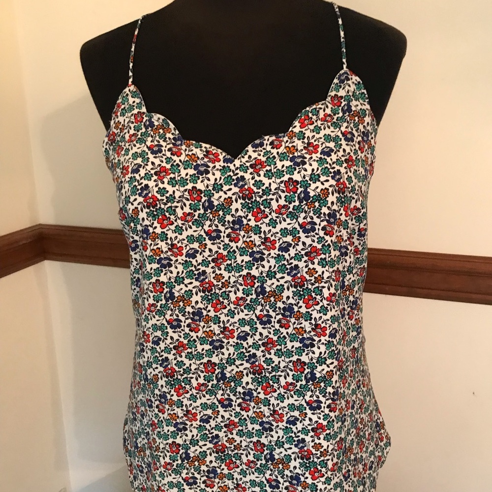 J Crew floral tank.  Like new